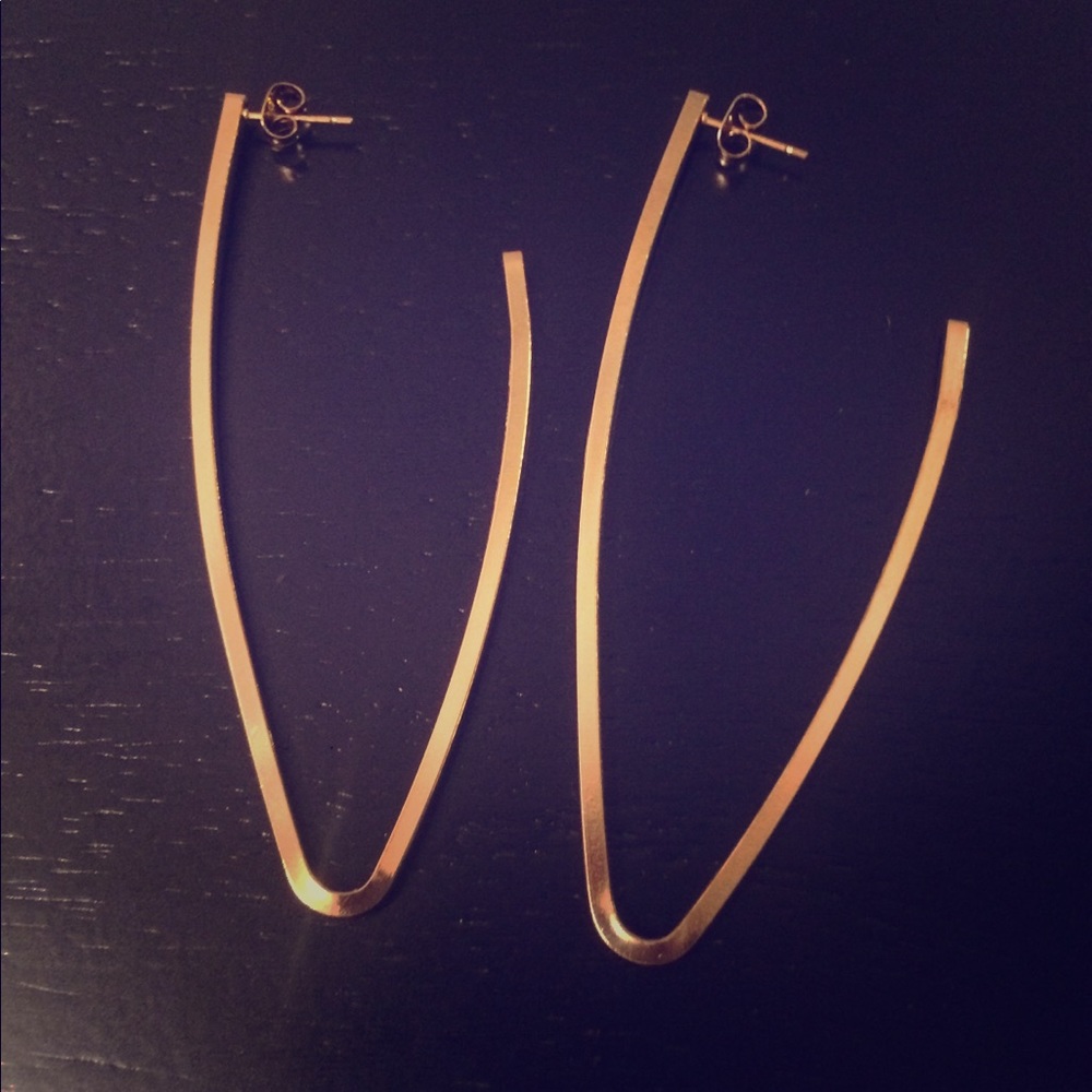Stainless steel golden earrings